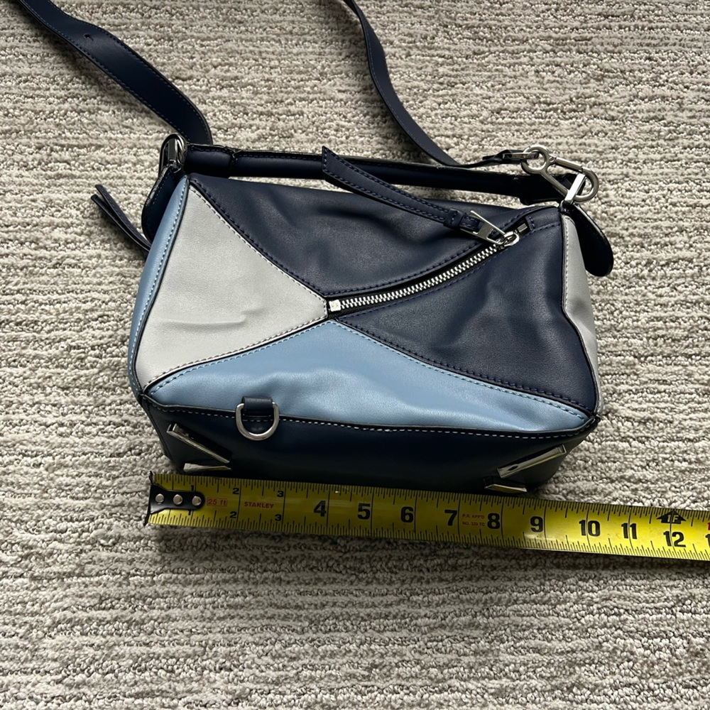 Blue Puzzle Bag Fashion Geometric Crossbody in Light Blue, Navy - Picture 6 of 15